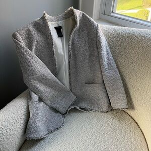 Ann Taylor Factory Textured Gray Blazer